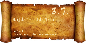 Bajári Tóbia névjegykártya